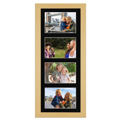50X20CM Mustard Yellow Modern Multi Photo Frame with Black Mount ...