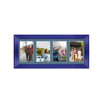 50X20CM Purple Classic Multi Photo Frame with Pompadour Mount - Holds 4 ...