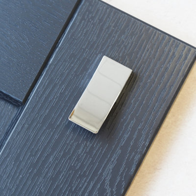50x25mm Polished Chrome Square Pull