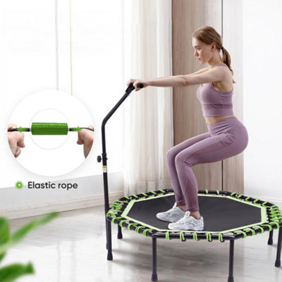51 Inch Green Octagonal Garden Trampoline Fitness Trampoline with ...