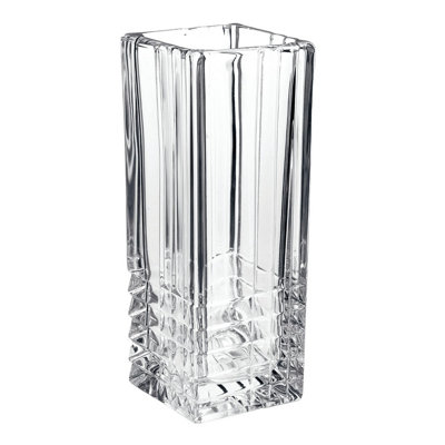 Urbn-Living Bormioli Rocco Clear Heavy Glass VaseSquare from B&Q