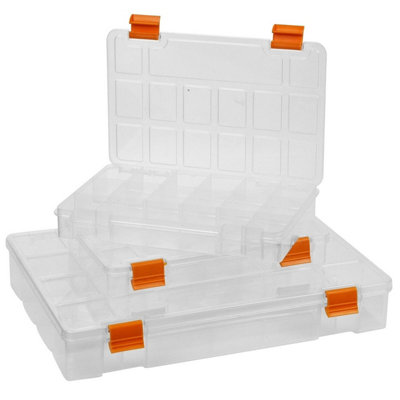 Urbn-Living 3 Pcs Screws Nails Compartment Tool Set Slot Storage Box from B&Q