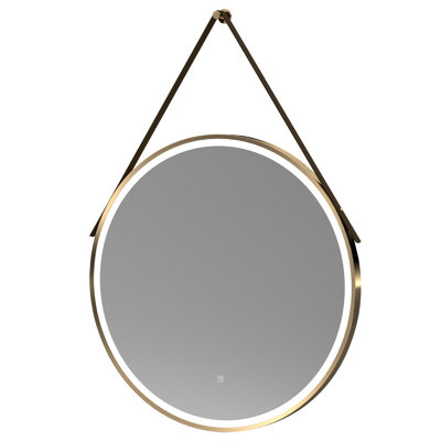 Royal Bathrooms Illuminated 800mm Brushed Brass Wall Hung Led Touch Sensor Round Mirror from B&Q