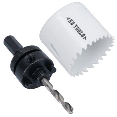 50mm Hole Saw HSS M35 Cobalt Bi-Metal Cutter Bit With Adapter & Pilot Drill
