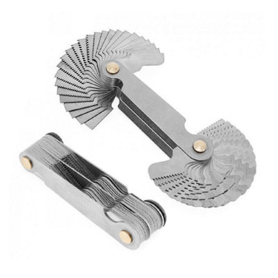 52 Blade Screw Pitch Thread Gauge for Measuring Imperial/Metric Nuts ...