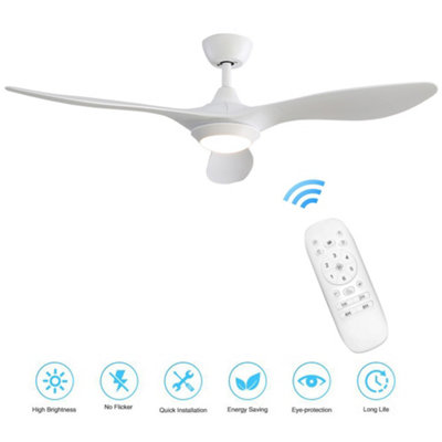 52 Inch Ceiling Fan Light Fixture with Remote Control for Living Room
