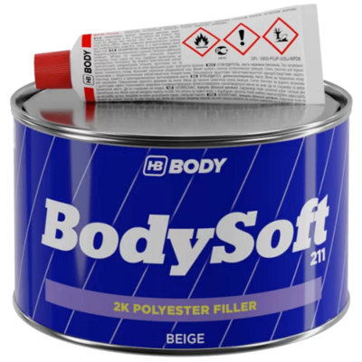 Hb Body Bodysoft 2K Polyester Filler Fast Drying Metal Wooden Surfaces 380G from B&Q