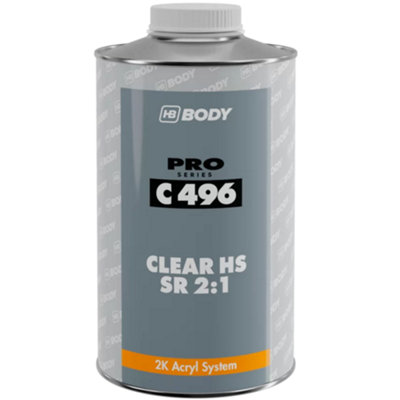 Hb Body C496 Clear Hs Sr 2:1 2K  Acrylic High Gloss Coating Repairs 5 Litre from B&Q