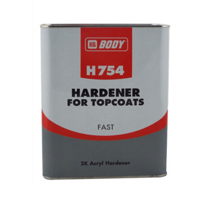 Hb Body H754 Hardener For Topcoats 2K Acrylic Paints Fast Clear Coats 2.5 Litre from B&Q
