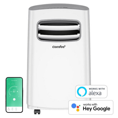 Midea Comfee 9000Btu Portable Air Conditioner Wifi Smart Control Dehumidifier Timer RemoteWhite from B&Q