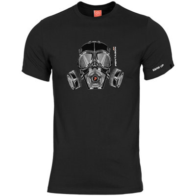 Pentagon Ageron Gas Mask T-Shirt Black Size Small from B&Q