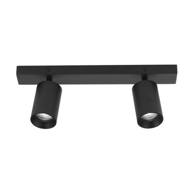 Luminosa Lighting Luminosa Tod Twin Ceiling Spotlight Sandy Black Gu10 2X10W from B&Q
