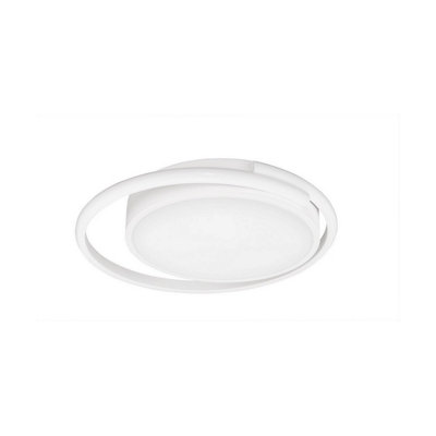 Luminosa Lighting Luminosa Odrey Integrated Led Semi Flush Ceiling Light Sandy White Led 22W 1540Lm 3000K from B&Q
