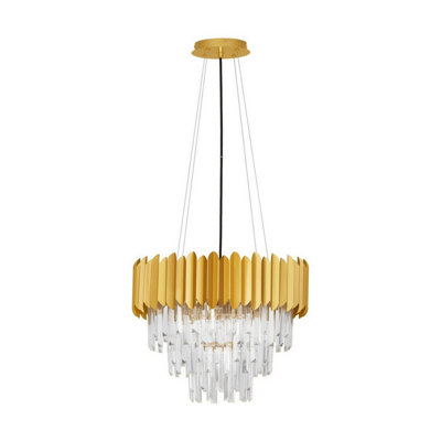 Luminosa Lighting Luminosa Magnolia Pendant Ceiling Light Gold E14 6X5W from B&Q