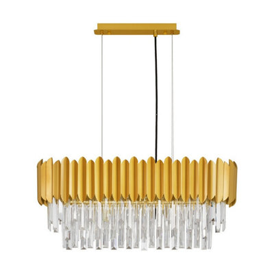 Luminosa Lighting Luminosa Magnolia Pendant Ceiling Light Gold E14 5X5W from B&Q
