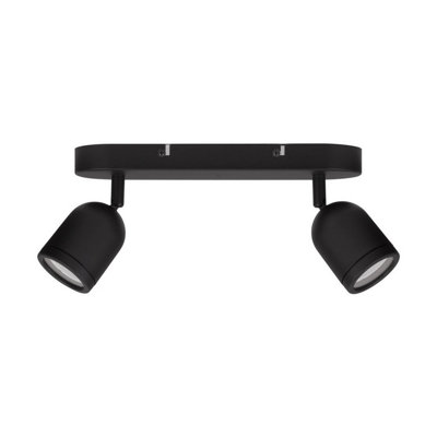 Luminosa Lighting Luminosa Orson Bathroom Spotlight Sandy Black Gu10 2X10W Ip44 from B&Q