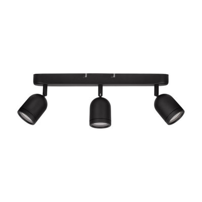 Luminosa Lighting Luminosa Orson Tripple Bathroom Spotlight Sandy Black Gu10 3X10W Ip44 from B&Q