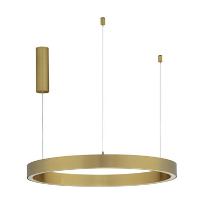 Luminosa Lighting Luminosa Sting 80Cm Integrated Led Pendant Ceiling Light Brass Gold Triac Dimmable Led 50W 2968Lm 3000K from B&Q