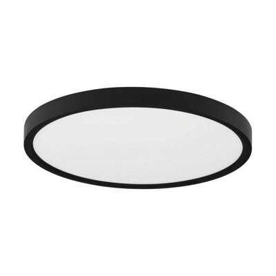 Luminosa Lighting Luminosa Dixie 30Cm Flush Ceiling Light Sandy Black Led 24W 2400Lm 3000-4000-6500K Cct from B&Q