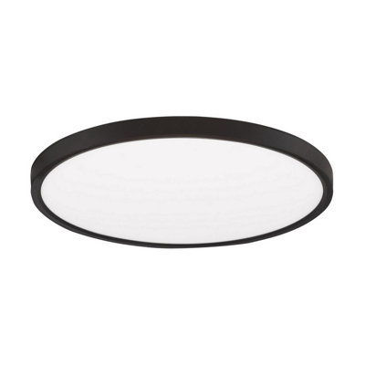 Luminosa Lighting Luminosa Dixie 40Cm Flush Ceiling Light Sandy Black Led 36W 3200Lm 3000-4000-6500K Cct from B&Q
