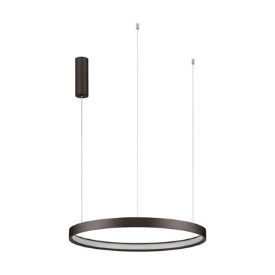 Luminosa Lighting Luminosa Perrine 60Cm Integrated Led Pendant Ceiling Light Brushed Brown Coffee Triac Dimmable Led 40W 2800Lm 3000K from B&Q