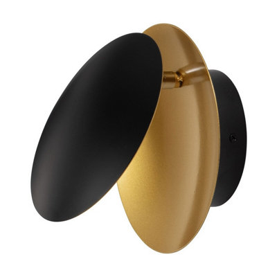 Luminosa Lighting Luminosa Shell Wall Lamp Sandy BlackGold Led 7W 101Lm 3000K from B&Q