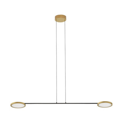 Luminosa Lighting Luminosa Scope Bar Pendant Ceiling Light BlackGold Led 18W 1400Lm 3000K from B&Q