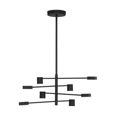 Luminosa Lighting Luminosa Nordik Multi Arm Pendant Ceiling Light Black Triac Dimmable Led 40W 1680Lm 3000K from B&Q