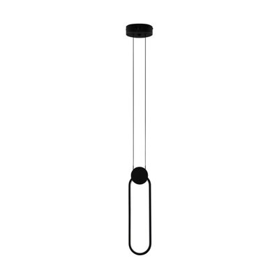 Luminosa Lighting Luminosa Wiro Oval Integrated Led Pendant Ceiling Light Sandy Black Led 11W 770Lm 3000K from B&Q