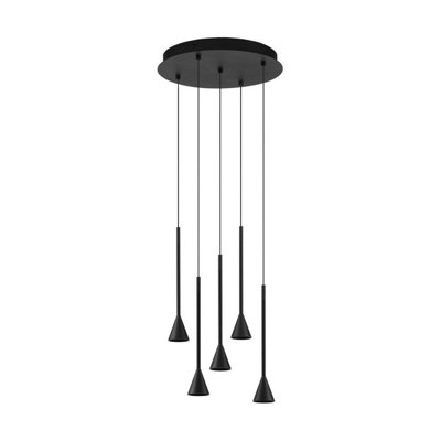 Luminosa Lighting Luminosa Net Cluster Pendant Ceiling Light Black Triac Dimmable Led 27W 1301Lm 3000K from B&Q