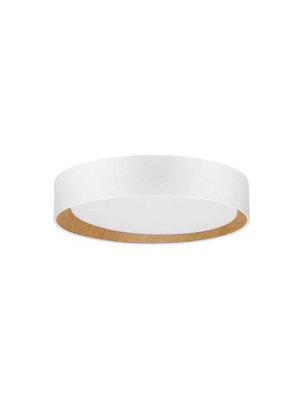 Luminosa Lighting Luminosa Stake 35Cm Flush Ceiling Light Sandy White Triac Dimmable Led 30W 1717Lm 3000K from B&Q