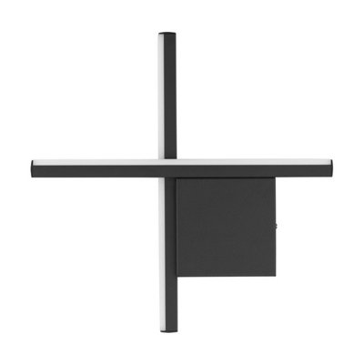Luminosa Lighting Luminosa Cross Integrated Led Wall Lamp Sandy Black Led 10W 660Lm 2700K from B&Q