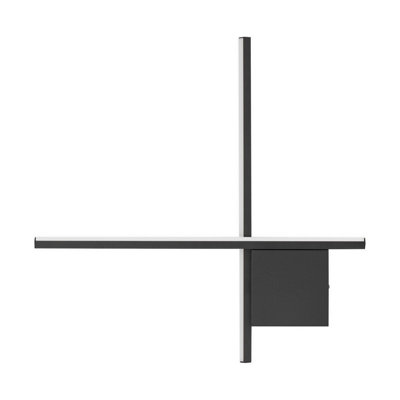 Luminosa Lighting Luminosa Cross Integrated Led Wall Lamp Sandy Black Triac Dimmable Led 15W 880Lm 2700K from B&Q