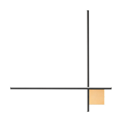 Luminosa Lighting Luminosa Cross Integrated Led Wall Lamp Sandy BlackBrushed Gold Triac Dimmable Led 2W 1351Lm 3000K from B&Q