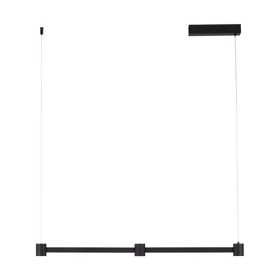 Luminosa Lighting Luminosa Puize 80Cm Bar Pendant Ceiling Light Sandy Black Triac Dimmable Led 21W 1665Lm 3000K from B&Q