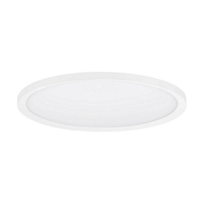 Luminosa Lighting Luminosa Aoton 40Cm Integrated Led Semi Flush Ceiling Light Sandy White Triac Dimmable Led 35W 3279Lm 2700-3000K Cct from B&Q