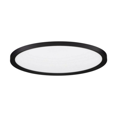 Luminosa Lighting Luminosa Aoton 40Cm Integrated Led Semi Flush Ceiling Light Sandy Black Triac Dimmable Led 35W 3279Lm 2700-3000K Cct from B&Q