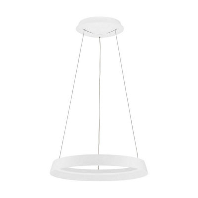 Luminosa Lighting Luminosa Ormi 45Cm Integrated Led Pendant Ceiling Light Sandy White Triac Dimmable Led 38W 2564Lm 2700-3000K Cct from B&Q