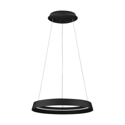 Luminosa Lighting Luminosa Ormi 45Cm Integrated Led Pendant Ceiling Light Sandy Black Triac Dimmable Led 38W 2564Lm 2700-3000K Cct from B&Q
