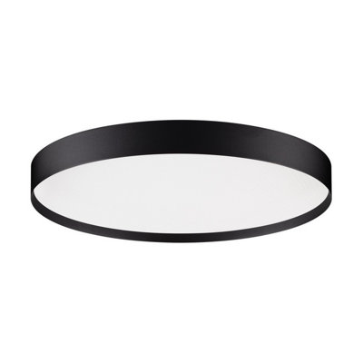 Luminosa Lighting Luminosa Roi 50Cm Flush Ceiling Light Sandy Black Triac Dimmable Led 48W 3724Lm 2700-3000K Cct from B&Q