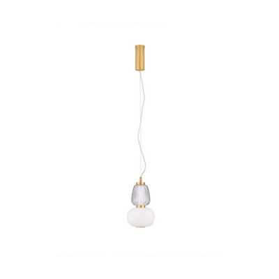 Luminosa Lighting Luminosa Movil Slim Pendant Ceiling Light ClearOpalPlatinum Gold Triac Dimmable Led 18W 1170Lm 3000K from B&Q