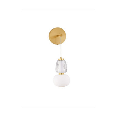 Luminosa Lighting Luminosa Movil Globe Wall Lights ClearOpalPlatinum Gold Triac Dimmable Led 18W 1170Lm 3000K from B&Q