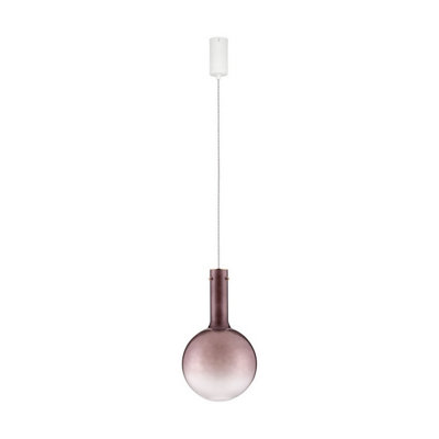 Luminosa Lighting Luminosa Nostos Globe Pendant Ceiling Light BrownGoldMatt White Triac Dimmable Led 6W 330Lm 3000K from B&Q