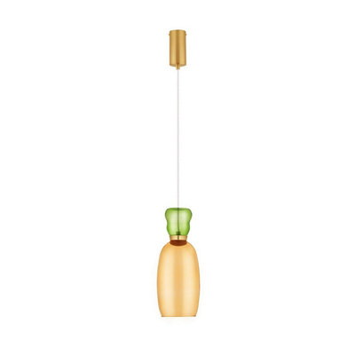 Luminosa Lighting Luminosa Pluma Slim Pendant Ceiling Light Glossy Light GreenYellowGold Led 5W 450Lm 3000K from B&Q