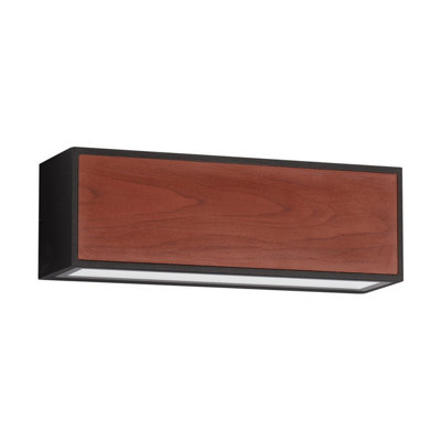 Luminosa Lighting Luminosa Brown Outdoor Wall Down Lamp Sandy Black Led 2W 82Lm 3000K Ip65 Solar Pir Sensor from B&Q