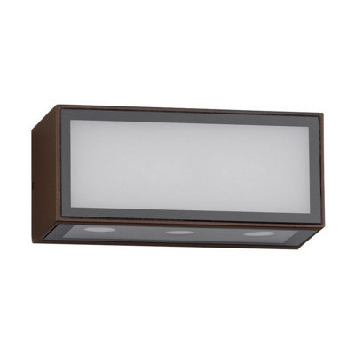 Luminosa Lighting Luminosa Inga Outdoor Up Down Wall Lamp Corten Led 11W 875Lm 3000K Ip65 from B&Q