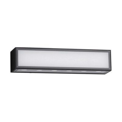Luminosa Lighting Luminosa Inga Outdoor Up Down Wall Lamp Dark Anthracite Led 18W 1484Lm 3000K Ip65 from B&Q