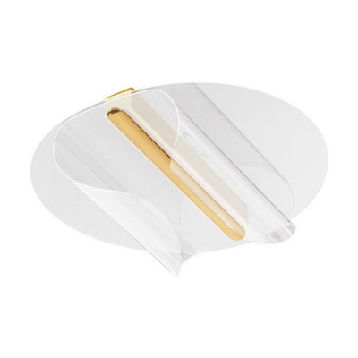 Luminosa Lighting Luminosa Copo Integrated Led Semi Flush Ceiling Light Brass Gold Triac Dimmable Led 20W 1106Lm 3000K from B&Q