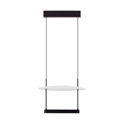 Luminosa Lighting Luminosa Diona 40Cm Integrated Led Pendant Ceiling Light Sandy BlackWhite Triac Dimmable Led 29W 1650Lm 3000K from B&Q