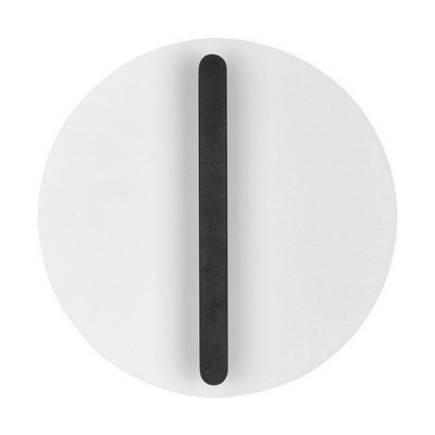 Luminosa Lighting Luminosa Nalu 20Cm Flush Wall Lamp Sandy BlackWhite Triac Dimmable Led 15W 900Lm 3000K from B&Q